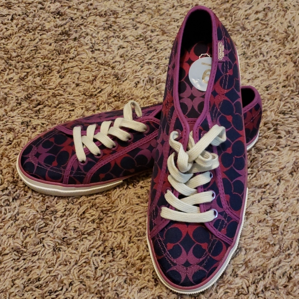 Coach purple sneakers